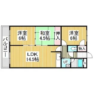 沼ノ端ハイツB棟【1階】の間取り
