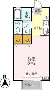 フラワーレジデンス森田 拾番館【1階】の間取り