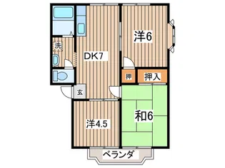 パシフィックガ-デン【2階】の間取り
