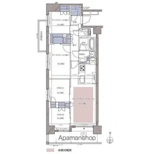 ディームス横濱青木町【5階】の間取り