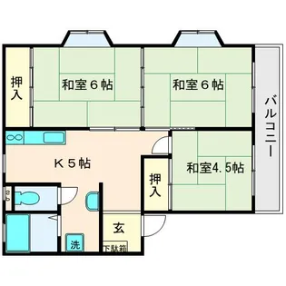 樫村ハイツ【3階】の間取り