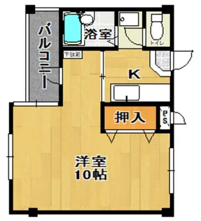 1Kの間取り画像