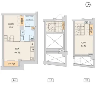 エスセナーリオ牛込柳町【1階】の間取り