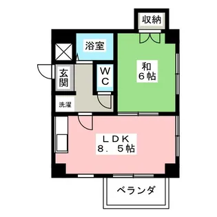 キャッスルミニ春岡【2階】の間取り