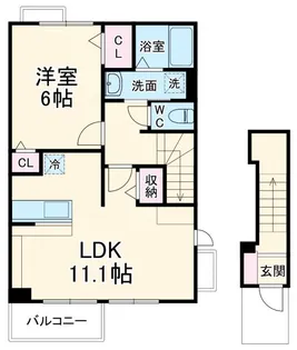 ローレル【2階】の間取り