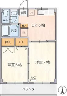 ソレイユつくし野【1階】の間取り