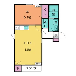 ビファイン泉中央【1階】の間取り