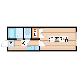 ハイツ晴耕苑【2階】の間取り