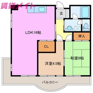 ユーレジデンスサンスター【3階】の間取り