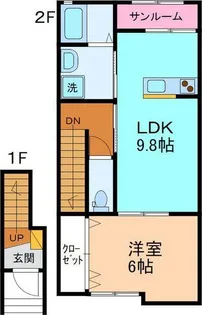 ブルーメ B棟【2階】の間取り