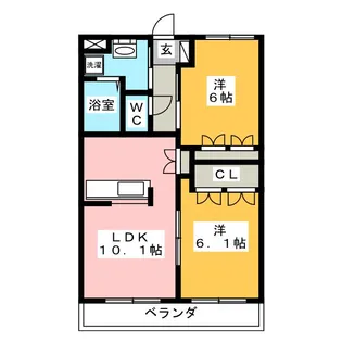 ふぁみーる A棟【1階】の間取り