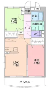 ファイン石上【2階】の間取り