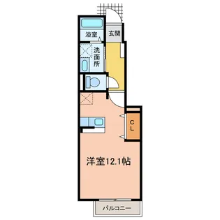 徳島県阿南市出来町【アパート】の間取り