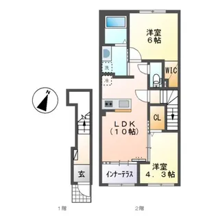 2LDKの間取り画像