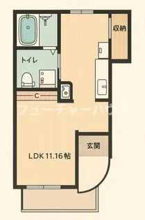 トラビス水戸トモゑ【1階】の間取り