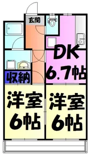 YKハウス稲毛東【4階】の間取り