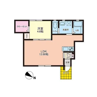 ルミナス松若II【1階】の間取り