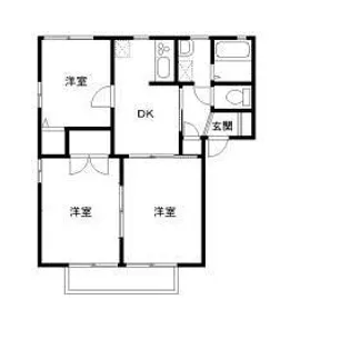 コーポ ビックリバー A棟【1階】の間取り