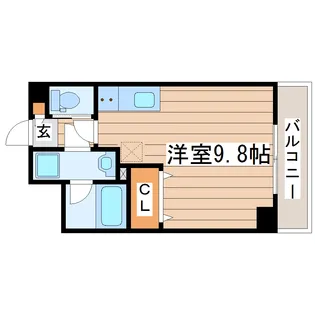 サンライズあすと長町【5階】の間取り