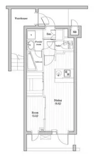 レジデンス東中野ガーデン【1階】の間取り