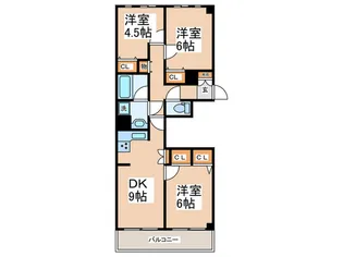 コスモ川崎スクエア【12階】の間取り