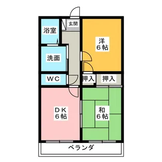 2DKの間取り画像