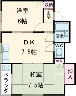 ウエストアパートメント【2階】の間取り