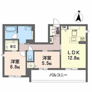 Calmier河原町【1階】の間取り