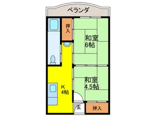 宿院加茂ハイツ【3階】の間取り