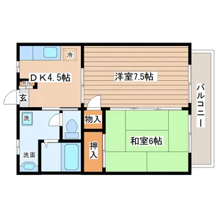 パレットルームゆり【1階】の間取り