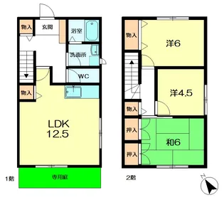 奈良県奈良市朱雀6【一戸建】の間取り