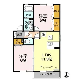 グランモアエクセル【1階】の間取り