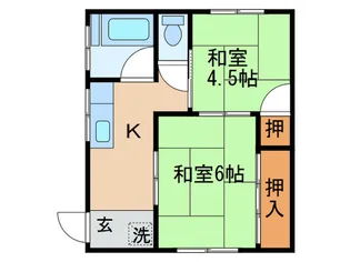 金子荘【1階】の間取り