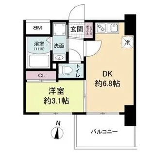 セレニテ東三国ミラク【6階】の間取り