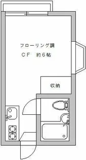 三軒茶屋アサカコーポ【1階】の間取り