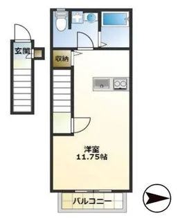 東京都八王子市打越町【アパート】の間取り