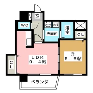ヒルズ新栄【9階】の間取り