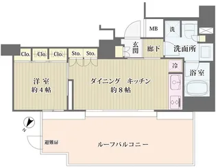 東京都新宿区払方町【マンション】の間取り
