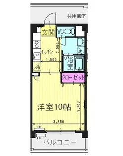 GRANVERDE 南方 EAST&WEST【5階】の間取り