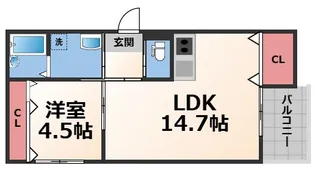 ミワパラディ新今里【3階】の間取り