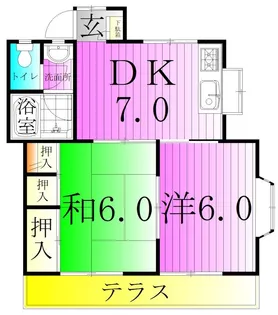 グリーンコーポ【2階】の間取り