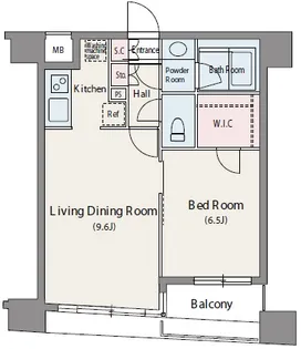 人形町デュープレックスリズ【12階】の間取り