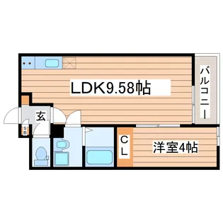 ラフィーノ八乙女【1階】の間取り