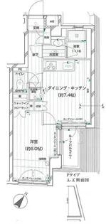 1DKの間取り画像