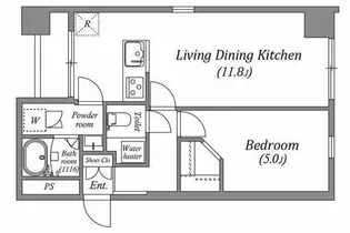 オーパスホームズ八丁堀【2階】の間取り