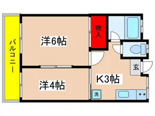 レジデンス若草【2階】の間取り