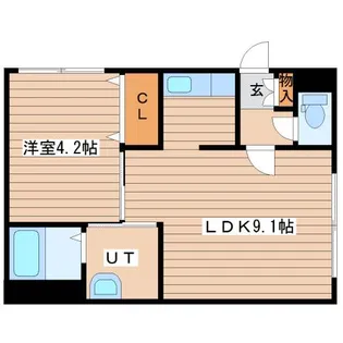 ポーザ宮の沢【1階】の間取り