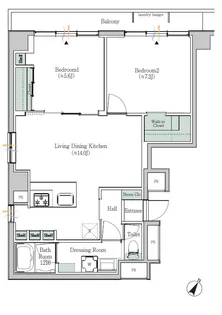 東京都中央区日本橋箱崎町【マンション】の間取り