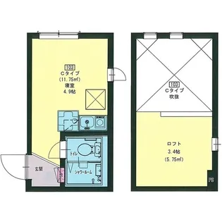 フロンティア星川【1階】の間取り