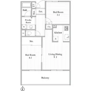 東京都世田谷区瀬田3【マンション】の間取り